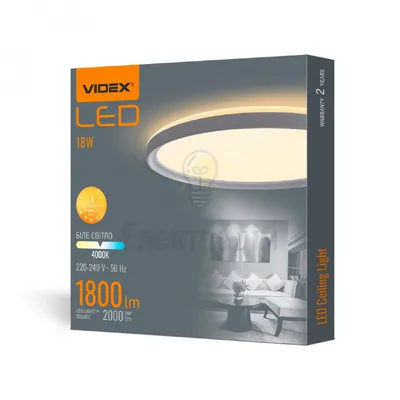 LED світильник з декоративною підсвіткою VIDEX 18W 4000K Білий VL-DL3R-184W — купити в Електродім