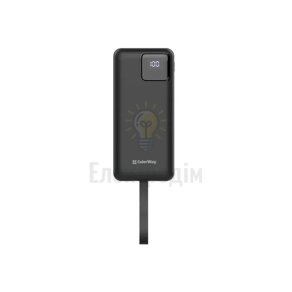 Павербанк 30000 mAh ColorWay EnergyHub CW-PB300LP05BK 22,5W QC+PD чорний CW-PB300LP05BK  - фото 1