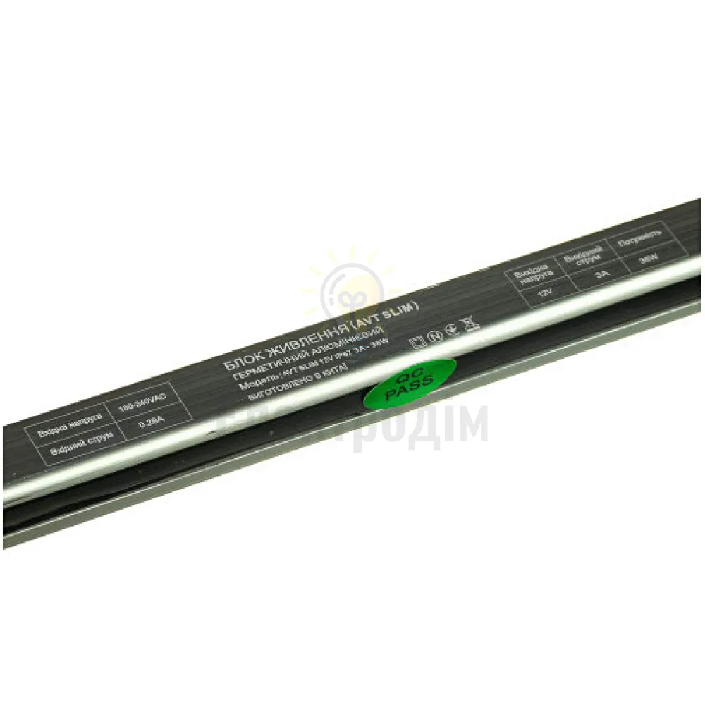 Блок  живлення 12В AVT SLIM Блок живлення AVT SLIM 12V IP67 3А - 36W 1021916  - фото 3