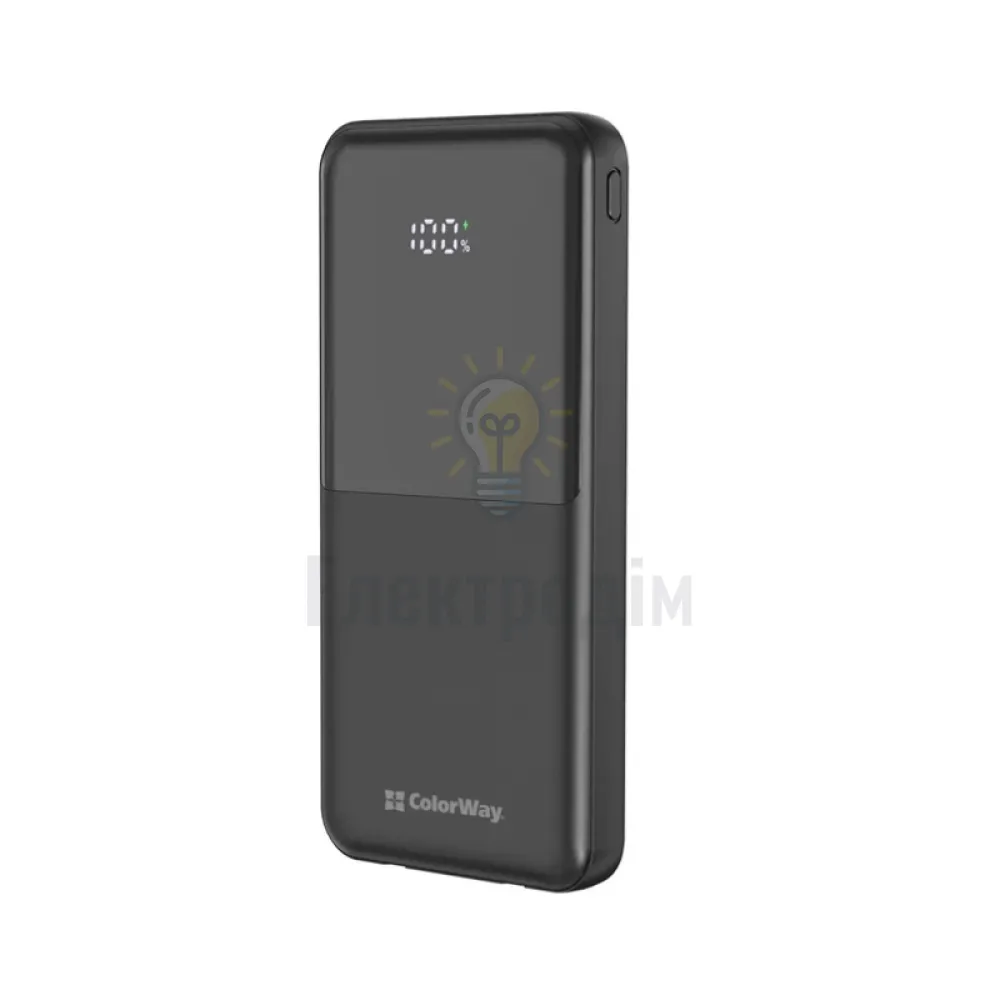 Павербанк 10000 mAh ColorWay DigiPower CW-PB100LP01BK 22,5W QC+PD чорний CW-PB100LP01BK 