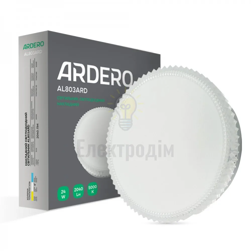 AL803ARD 24W коло накладний декор 2040Lm 5000K 180*40mm 80179 