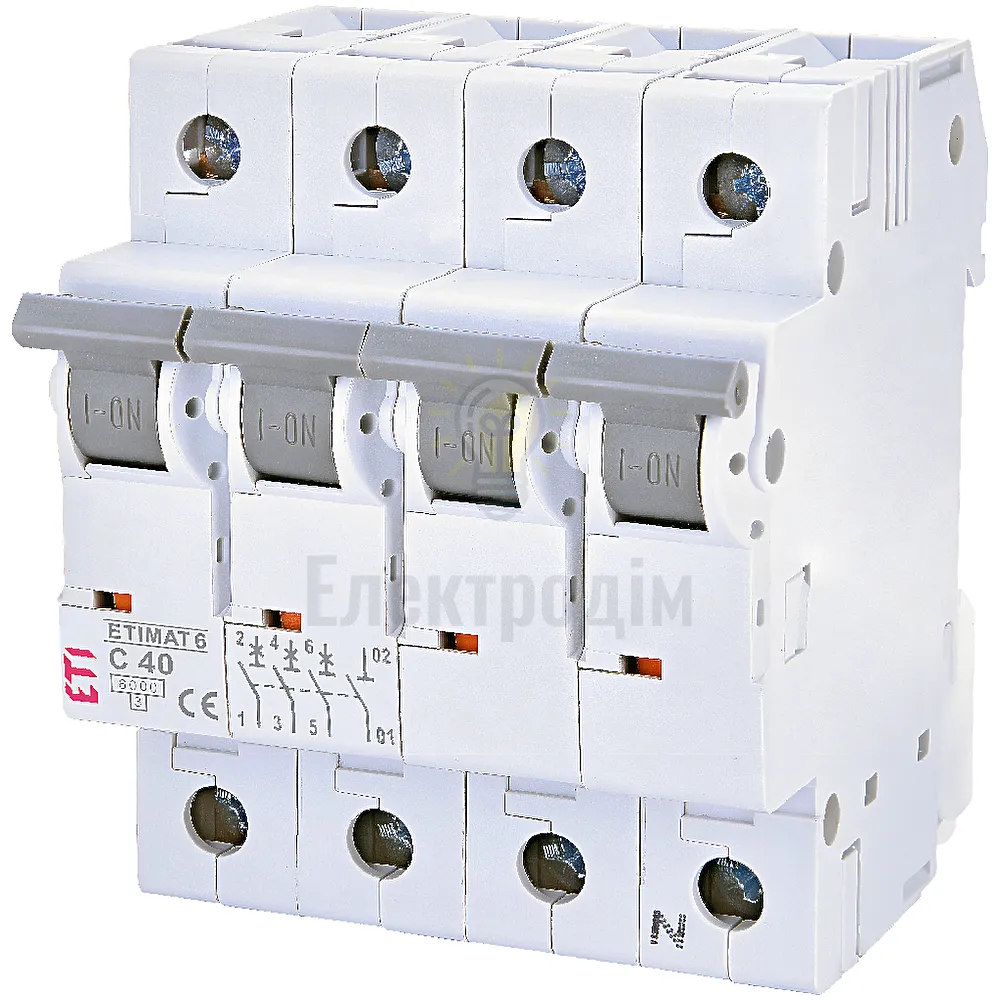 Авт. вимикач ETIMAT 6 3p+N C 40А (6 kA) 2146520 