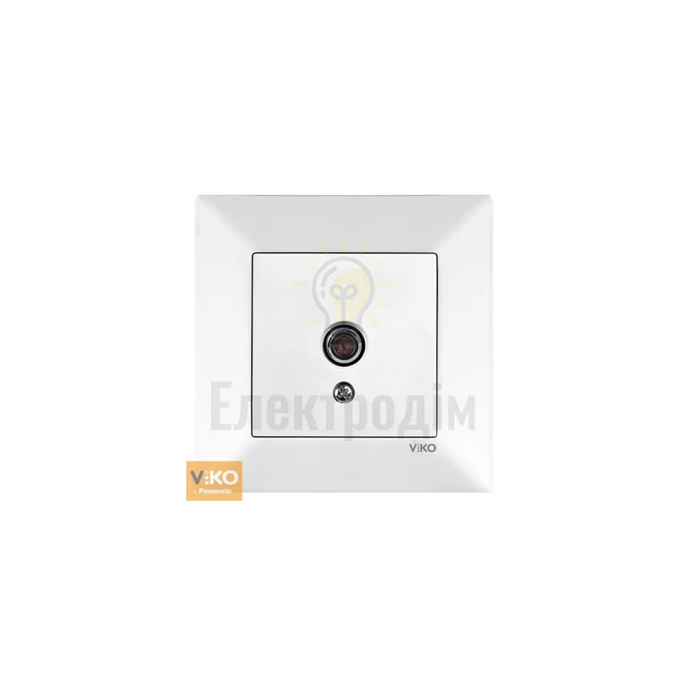 Розетка телевізійна  Viko Meridian біла 90970010-WH 