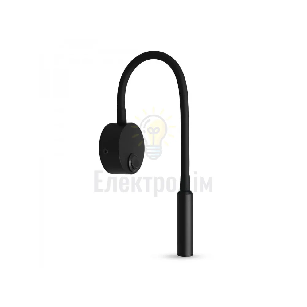 AL8161ARD 230V 3W, чорний 140LM 4000К 420*62*28mm IP20 80988  - фото 1