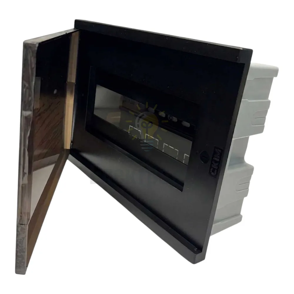 Бокс пластиковий СКІМ на 12 модулів, вбудований, чорний прозорі двері IP40 (С11902024) С11902024 