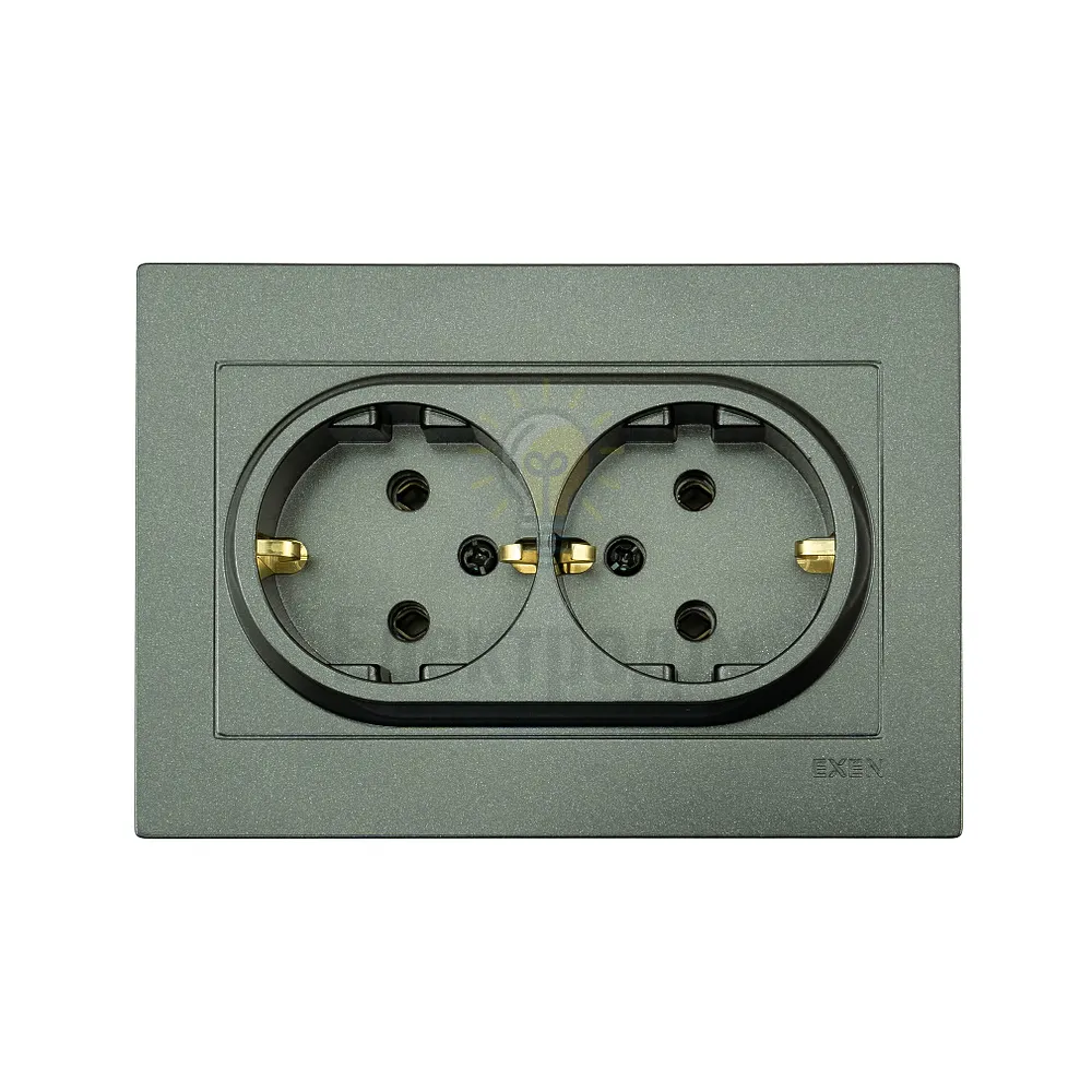 Розетка KARELL антрацит 2-а. з/з 200-131303-245 