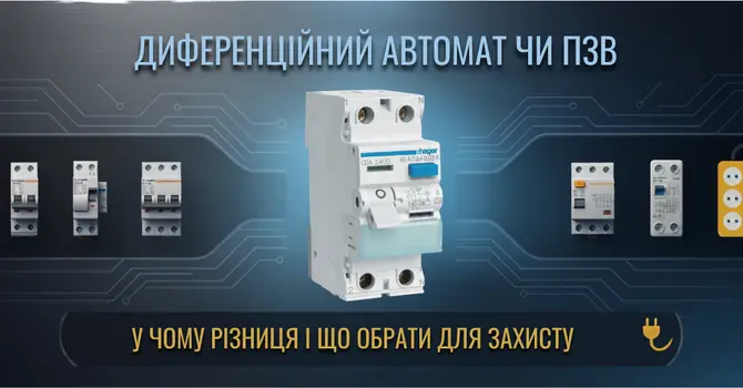 Диференційний автомат і ПЗВ: у чому різниця і що обрати для захисту дому? — стаття в блозі Електродім