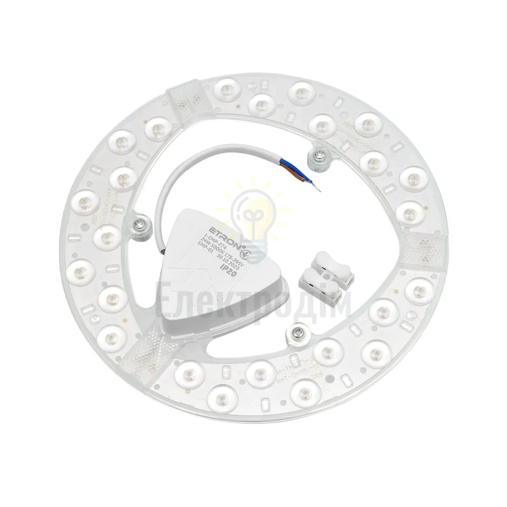 Рем комплект Світлодіодний модуль ETRON 1-EMP-274 24W Matrix 5000K IP20 коло 180мм 1-EMP-274  - фото 1