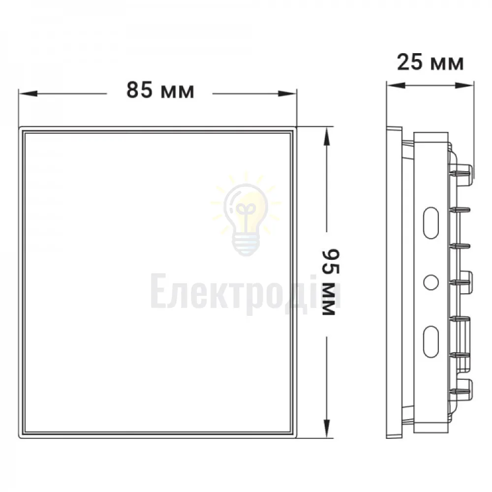 LL-5020 20W 1600Lm 6500K (95*85*25мм) чорний IP65 LC 80480  - фото 2