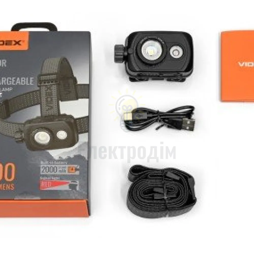 Ліхтарик LED налобний 1000Lm 5000К VLF-H047Z Videx VLF-H047Z  - фото 7