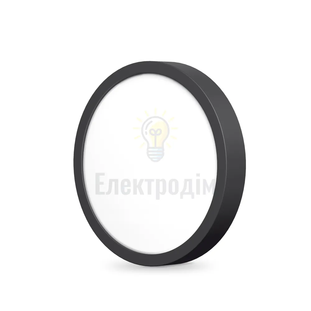 LED Світильник накладний круглий 18W 5000К 220V чорний VL-DLRS-185B Videx VL-DLRS-185B  - фото 1