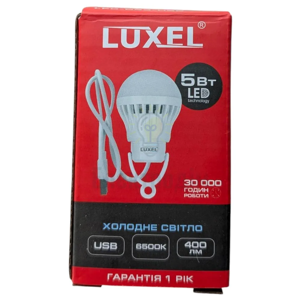 LUXEL Лампа LED автономна Лампа LED А60 5w USB 6500K 063-USB  - фото 1