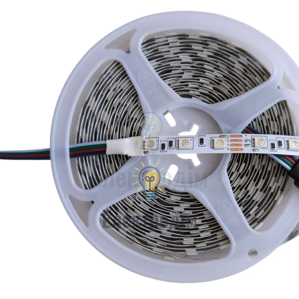 MTK Світлодіодна стрічка 12V RGB smd5050 60LED/м IP20 1015427  - фото 1
