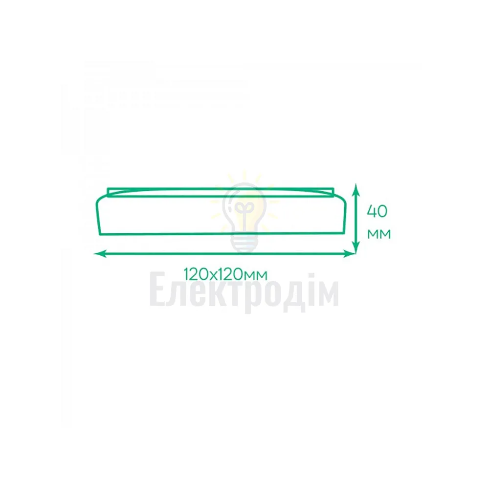 AL709ARD 18W квадрат накладний 1800Lm 5000K 120*120*40mm 80005  - фото 4