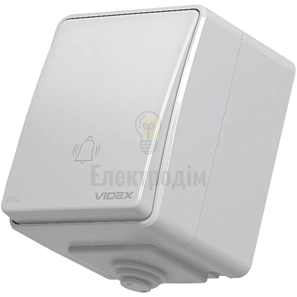 VIDEX BINERA IP65 Кнопка дзвінка сіра VF-BNW11DB-G 