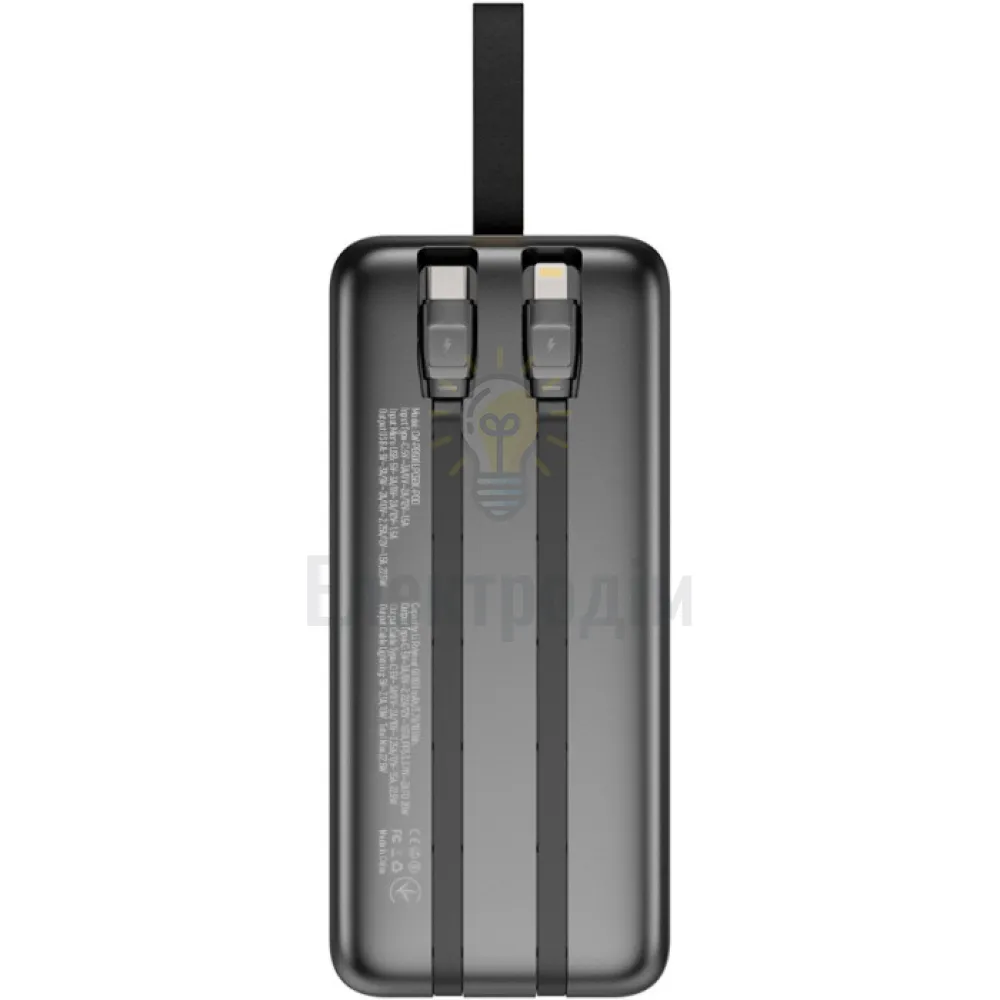 Павербанк 50000mAh ColorWay CW-PB500LPC5BK-PDD QC+PD чорний CW-PB500LPC5BK-PDD  - фото 2