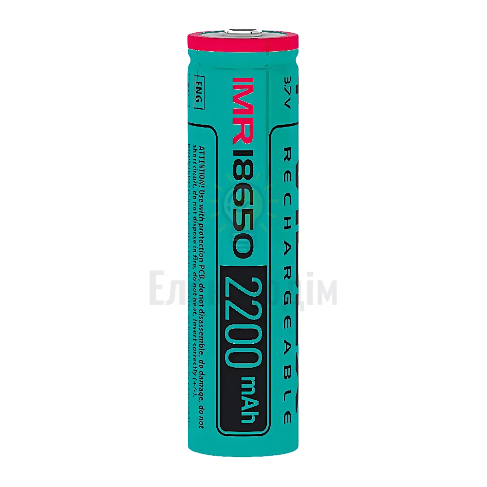 Акумулятор Videx Li-Ion 18650(високострумовий) 2200mAh bulk/1pc IMR18650/2200BLK 