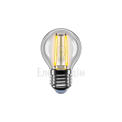 LED лампа VELMAX V-Filament-G45, 2W, E27, 4100К, 200Lm 21-41-31 — купити в Електродім