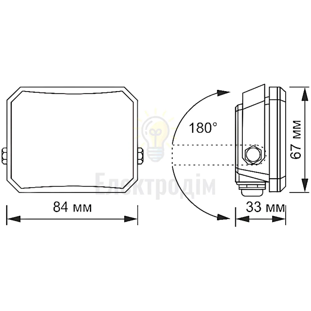 LED прожектор VIDEX F3 10W 5000K 220V Black VLE-F3-0105B  - фото 4