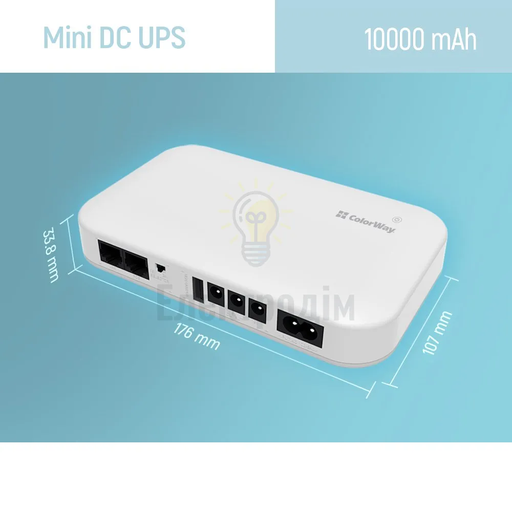 Джерело безперебійного живлення ColorWay UPS для роутера 10000mAh 21W DC 5V/9V/12V/24V (CW-PB100LI3WT) CW-PB100LI3WT  - фото 15