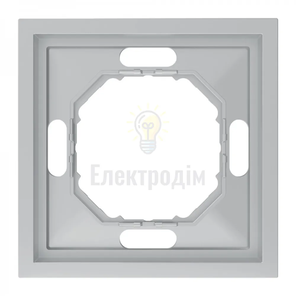 EF101-S рамка 1-місна універсальна срібло Soft 80806 