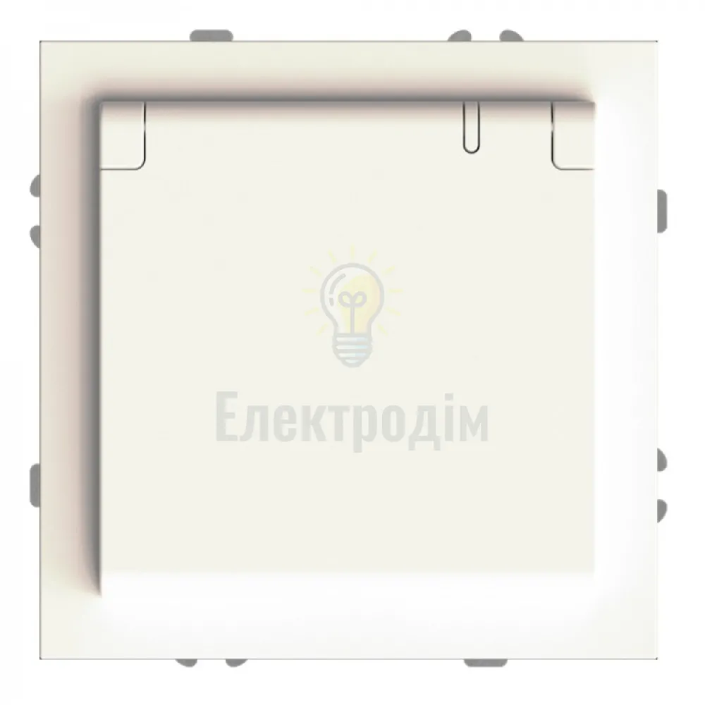 ER131-W розетка із заземленням, кришкою та шторками, механізм білий 16А Soft 80718  - фото 2