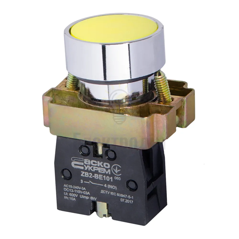 Кнопка АСКО XB2-BA51 Старт жовта A0140010029 