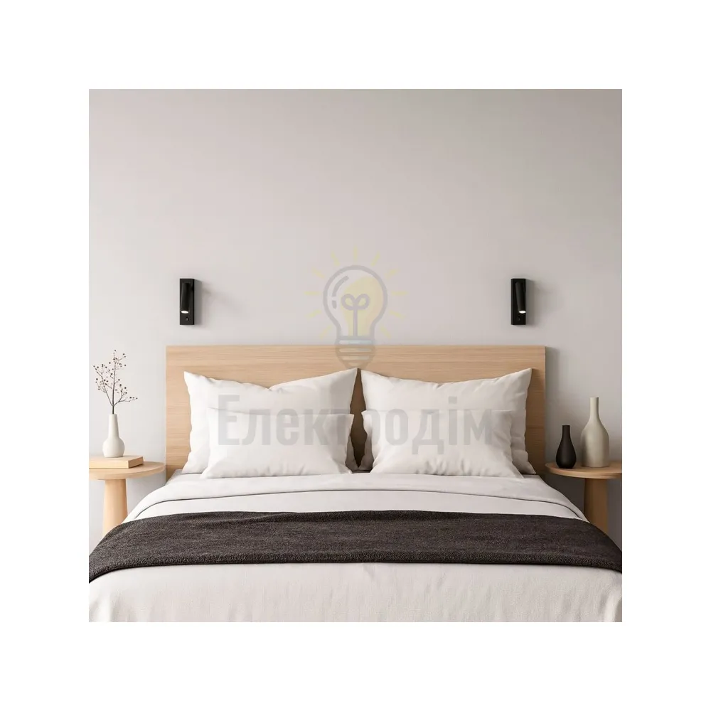 AL8162ARD 230V 3W, чорний 175LM 4000К 140*40*75mm IP20 80990  - фото 2
