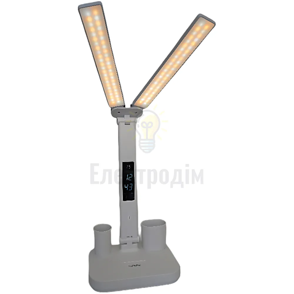 LED-світильник настільний 6W (білий) акумулятор, USB, лед екран, органайзер TL-16W 