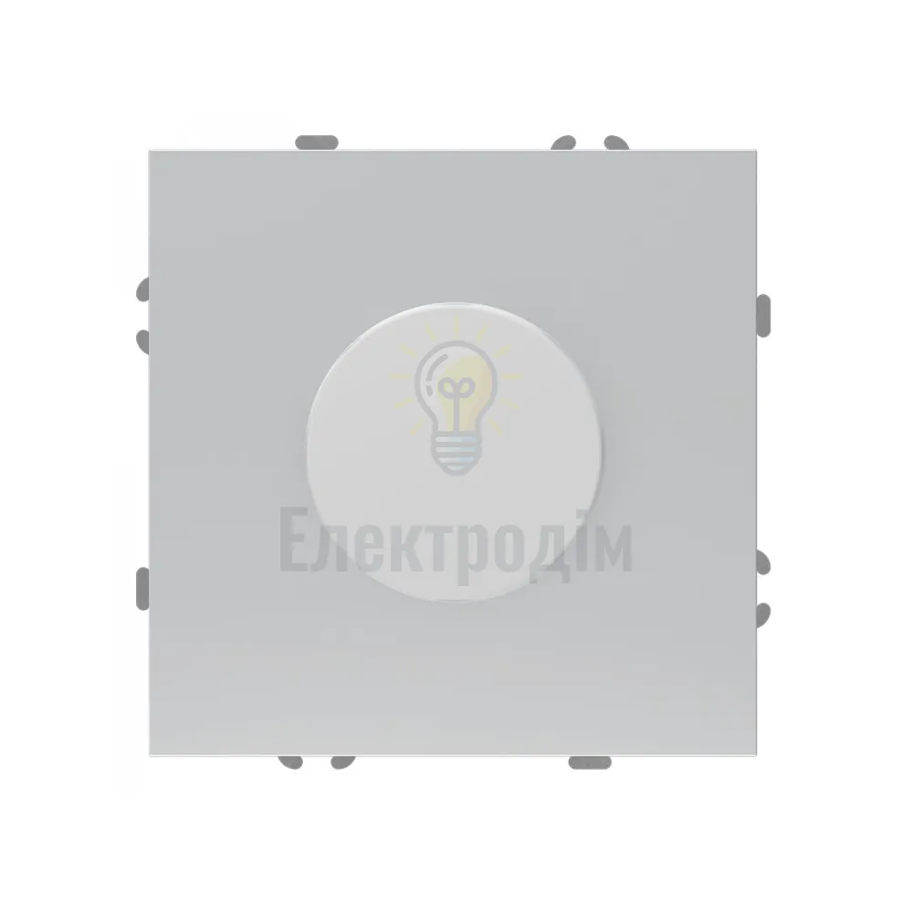 EV111D-S світлорегулятор поворотний для LED 5-100W, механізм срібло Soft 80805  - фото 1