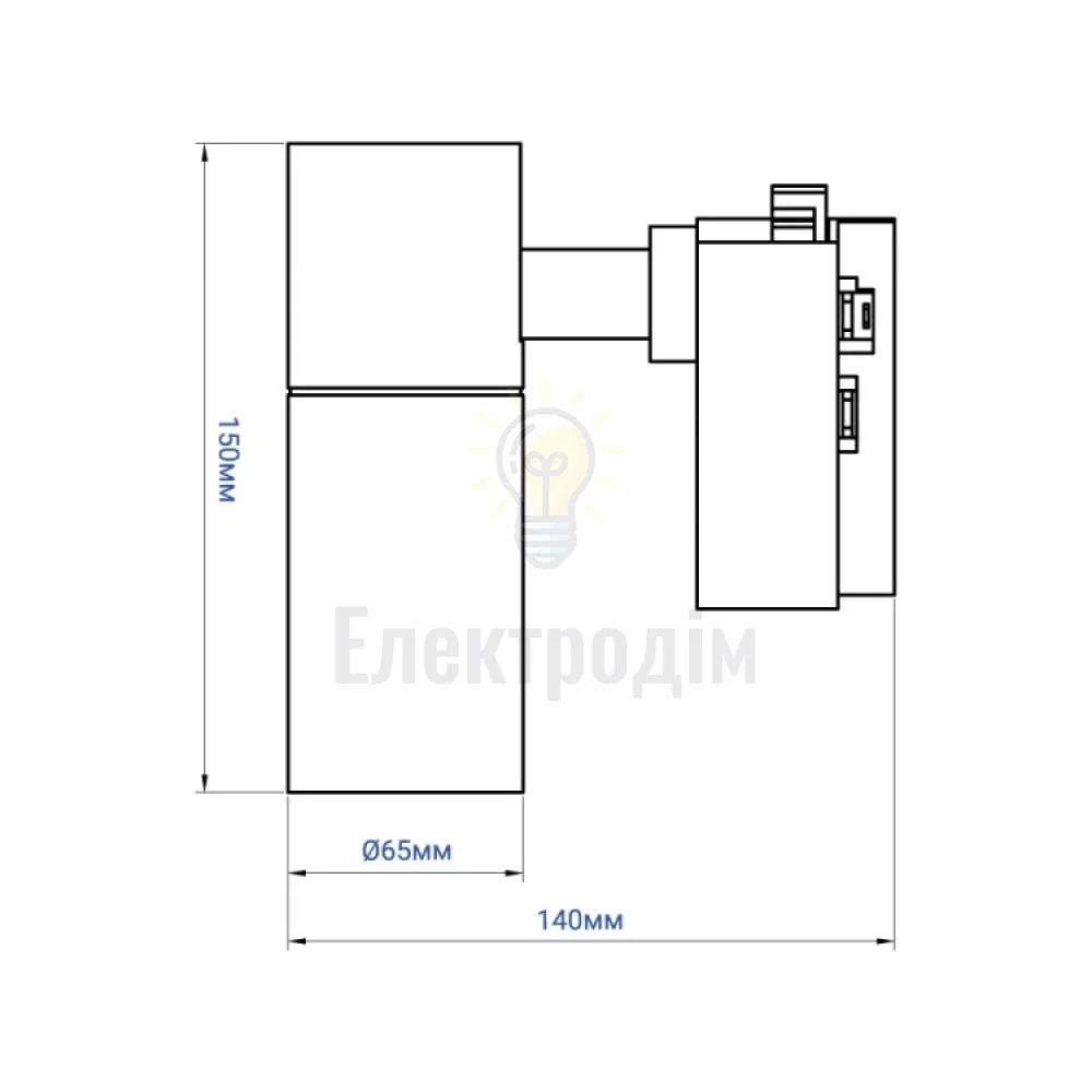 Світильник трековий AL140 COB 20W 1600LM 4000K IP40 чорний 65*150*140мм 41612  - фото 3