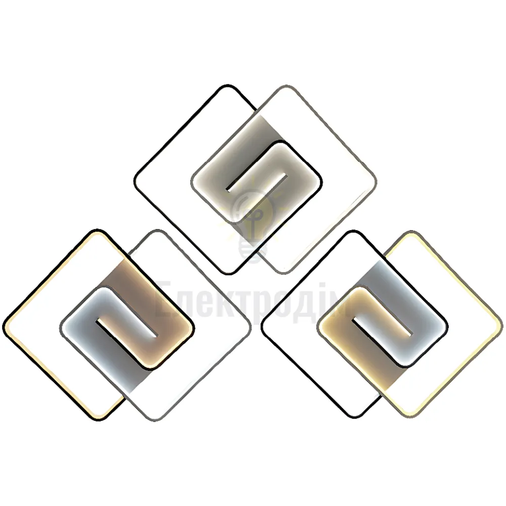 Violux LED світильник smart DOMINO VIOLUX квадрат 90W 3000-4000-5000K IP20 білий 220565  - фото 2