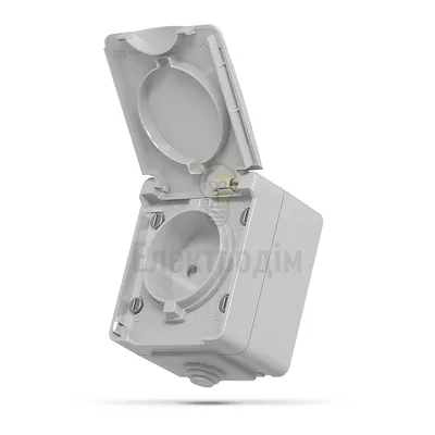 VIDEX BINERA IP65 Розетка завнішня 1а сіра VF-BNW21-G — купити в Електродім