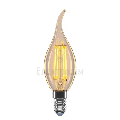 LED лампа VELMAX V-Filament-Amber-C37t, 4W, E14, 2200K, 400Lm 21-42-39 — купити в Електродім