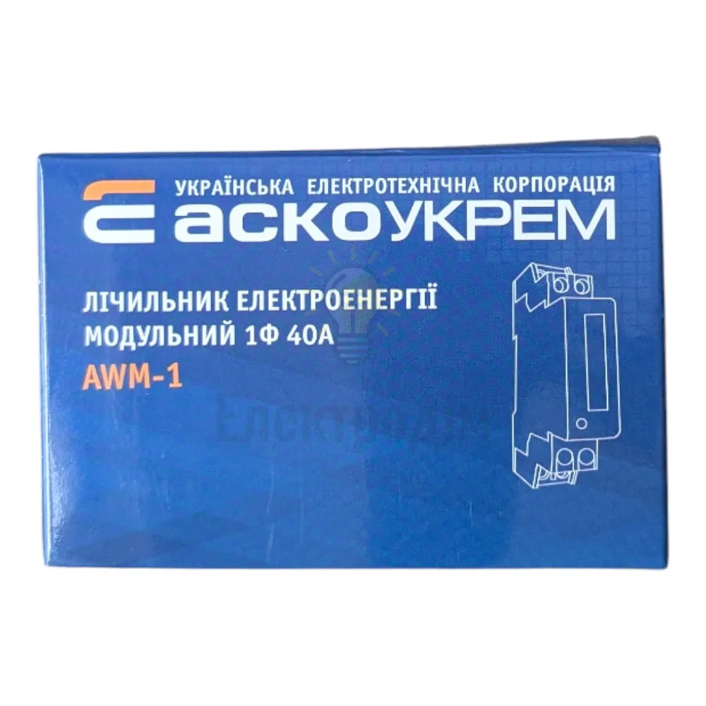 Лічильник електроенергії  модульний  1ф 40А AWM-1 A0090040105  - фото 8