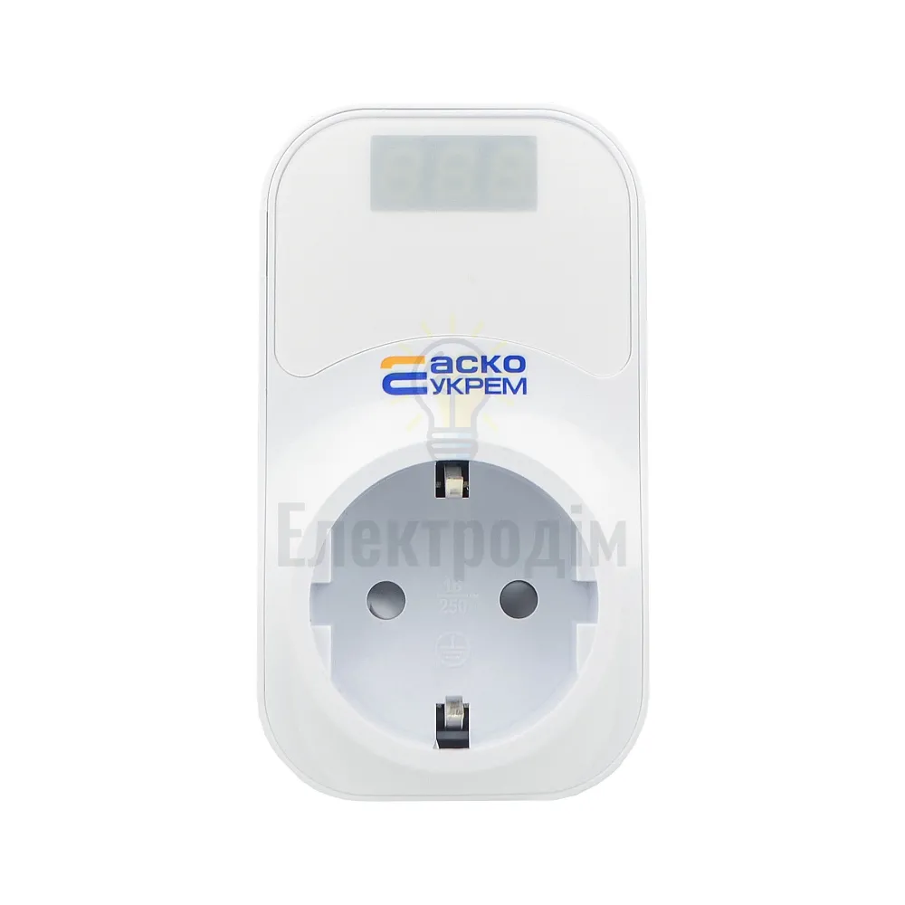 Реле контролю напруги розеткове АСКО URate S-16  AC 230V 16A A0010230004  - фото 3