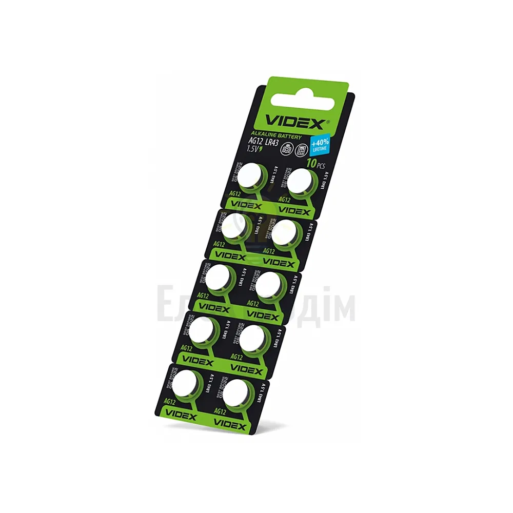 Батарейка Videx AG12/LR43 (1 шт) GP 
