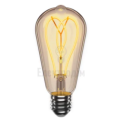 LED лампа VELMAX V-Filament-Amber-ST64-Петля, 4W, E27, 2700K, 300Lm 21-43-52-1 — купити в Електродім