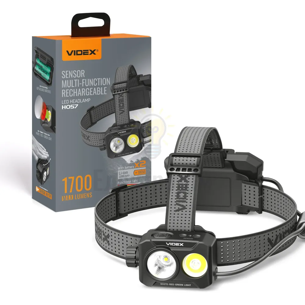 Налобний світлодіодний ліхтарик VIDEX VLF-H057 1700Lm 5000K VLF-H057 