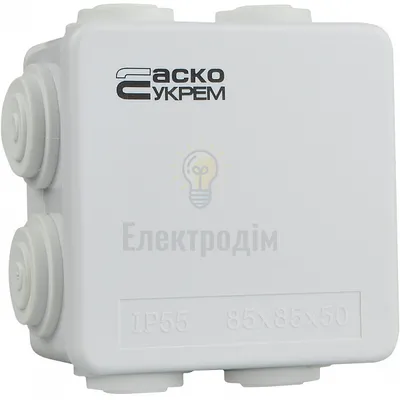 Розподільча коробка АСКО TY-RA 85х85х50 біла A0150170017 — купити в Електродім