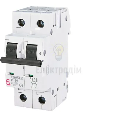 Авт. вимикач ETIMAT 10  2p C 16А (10 kA) 2133716 — купити в Електродім