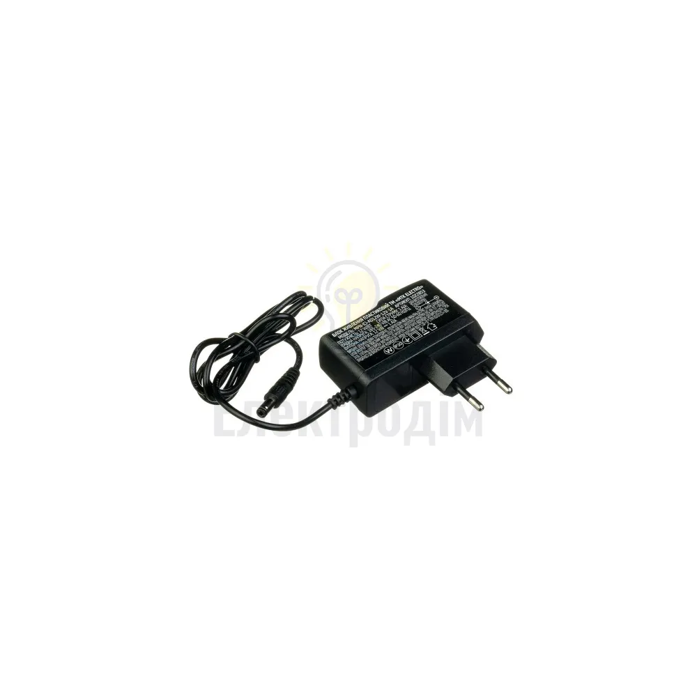 Блок  живлення 12В пластик (з кабелем живлення1А) - 12V (С) 1022853  - фото 1