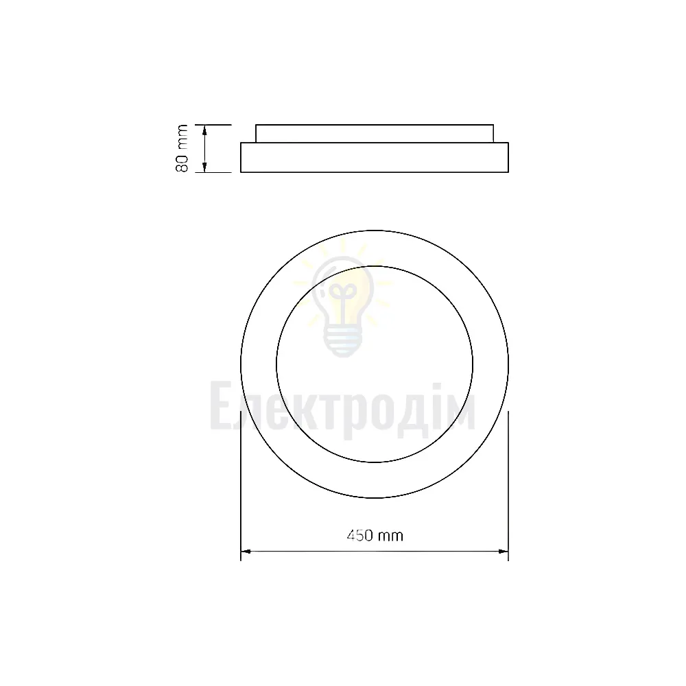 LED світильник настінно-стельовий 72W 2700-6000K 220V кільцевий VLE-ERC-72W  - фото 2