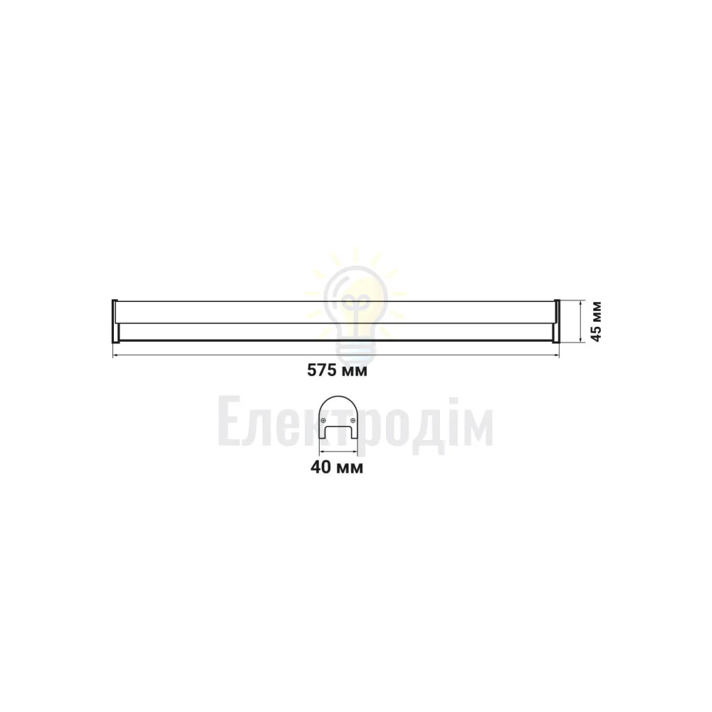 AL7002-1 20W, AC180-240V 600*38*45mm 50/60Hz IP20 80897  - фото 3