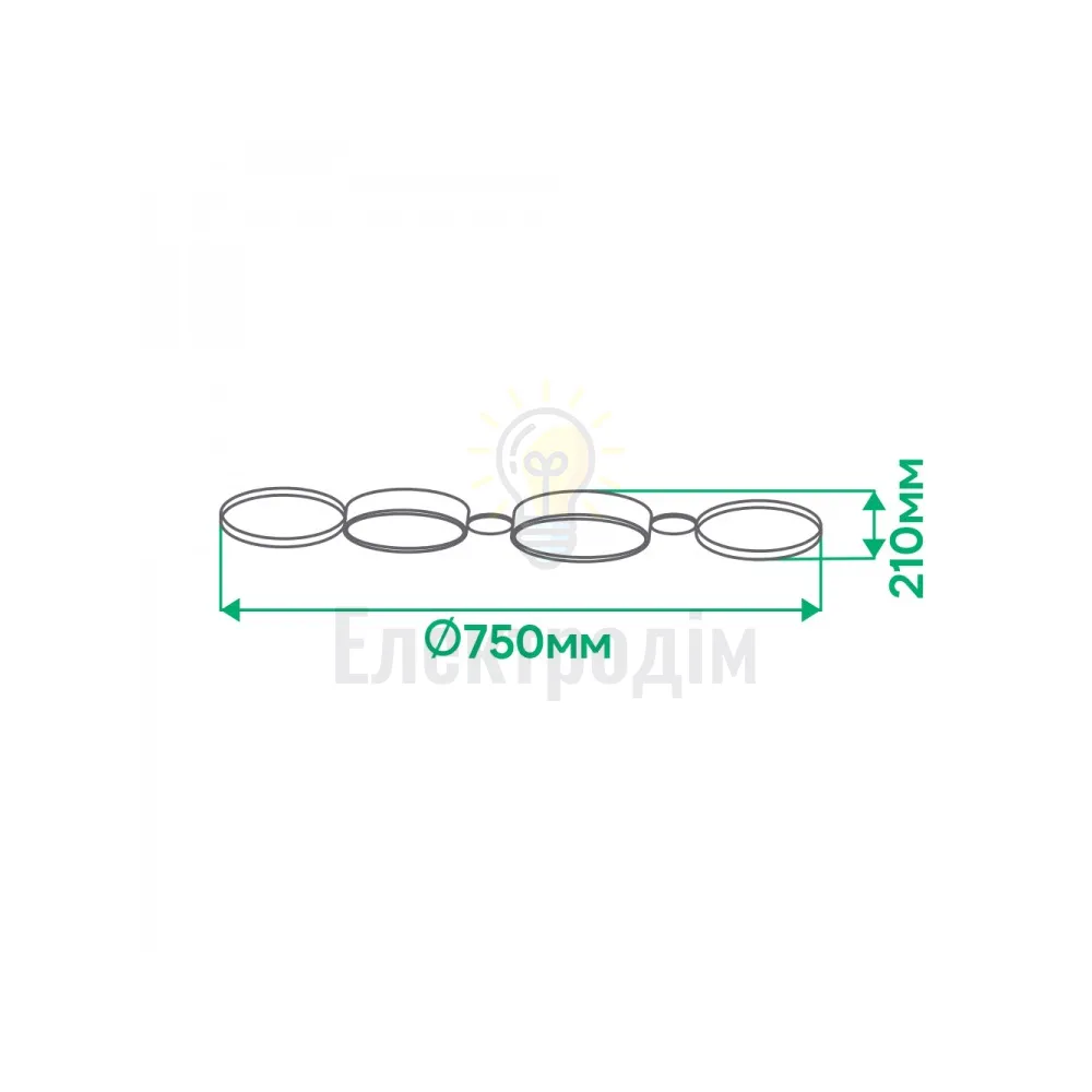 AL6194-1ARD 65W 4550LM 3000-6500K 750*210mm білий SCANDY 80102  - фото 1