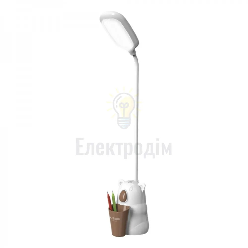 TGX-L4 настільний акум. світильник 4W 250Lm 4000K, 1200mA, USB (1,2м), 3 рівня яскр.,зелений/рожевий 97902  - фото 1