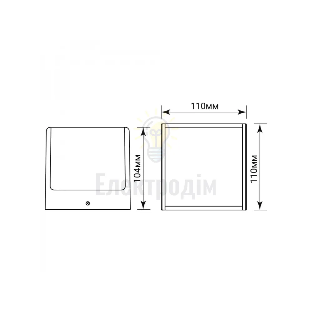 DH0171ARD 230V 10W 780Lm 3000K чорний 110*110*104mm IP54 80682  - фото 4