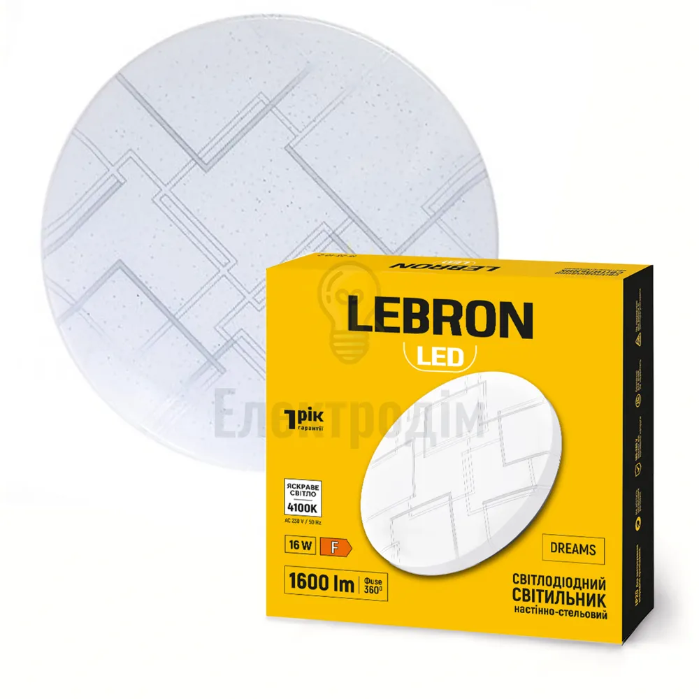 LED світильник LEBRON L-CL-DREAMS, 16W, 4100K, O260*60mm 15-23-16  - фото 1