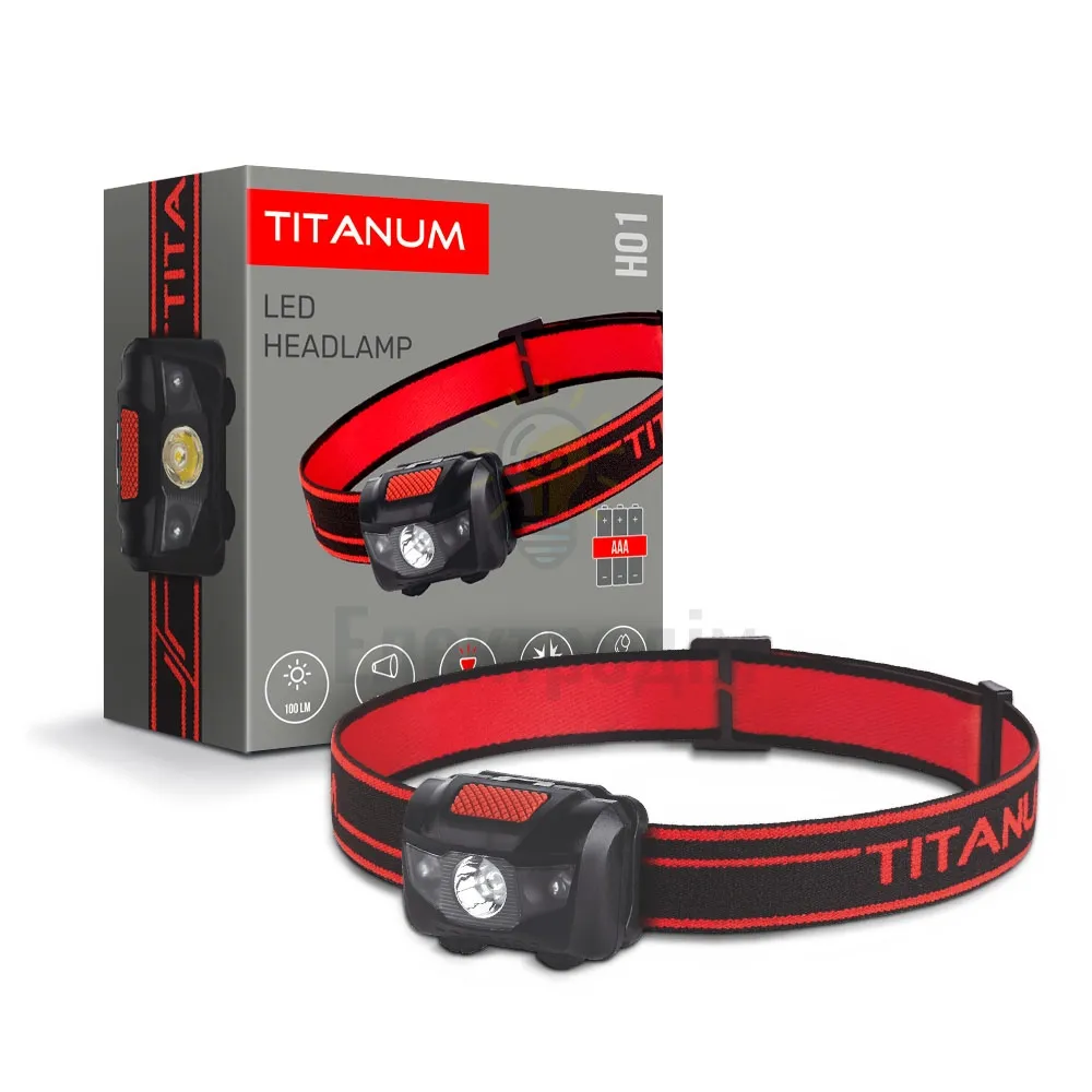Налобний світлодіодний ліхтарик TITANUM 100Lm 6500K TLF-H01 