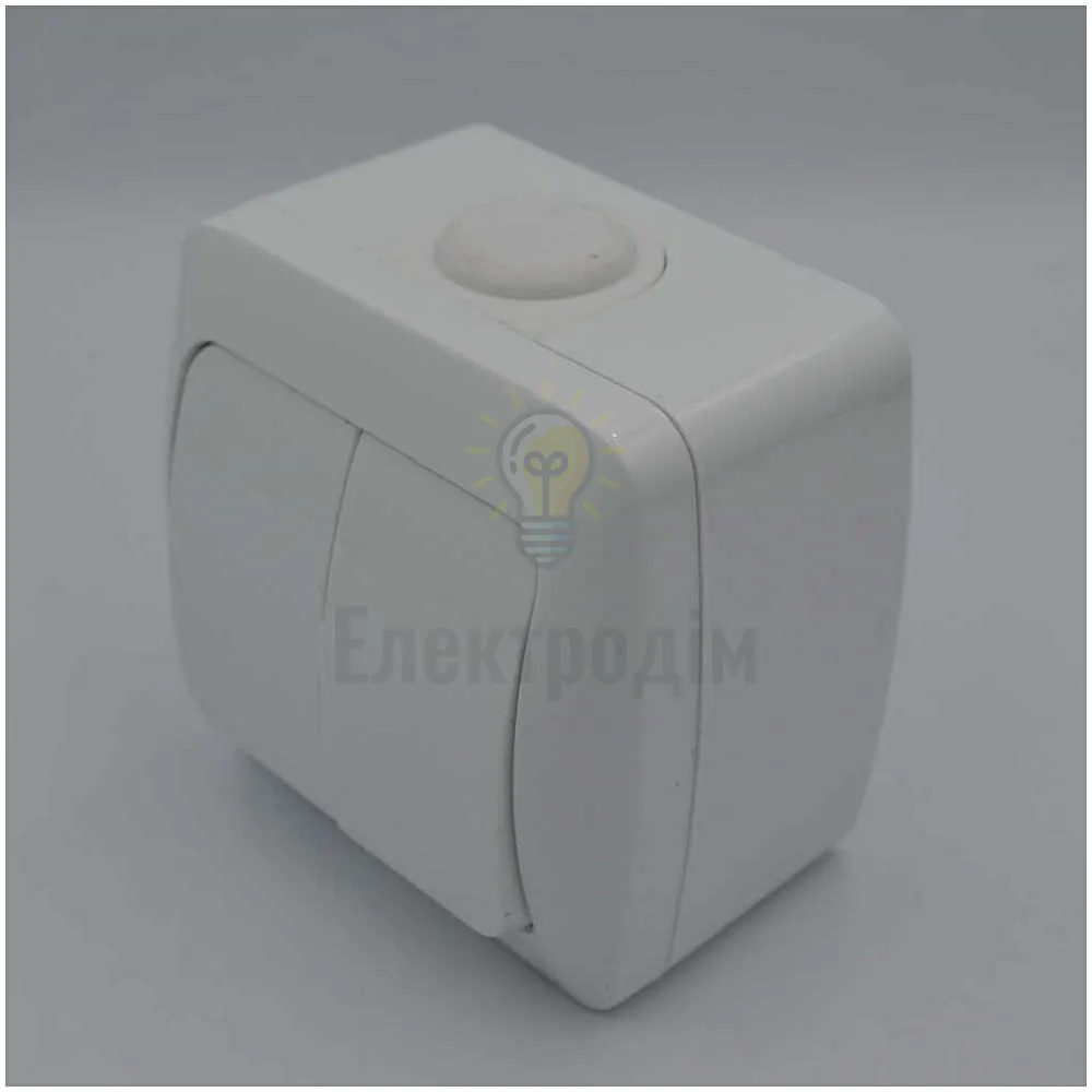 Вимикач ЕL-ВI ALSU 2-ий білий IP20 504-010200-202  - фото 4